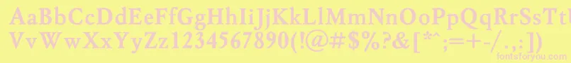 MyslBol Font – Pink Fonts on Yellow Background