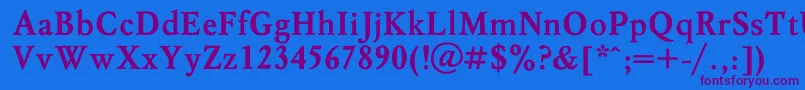MyslBol Font – Purple Fonts on Blue Background