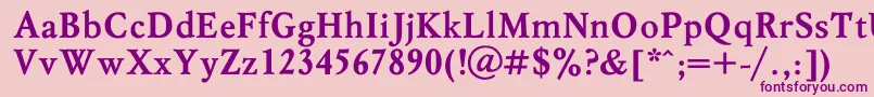 MyslBol Font – Purple Fonts on Pink Background