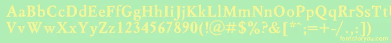 MyslBol Font – Yellow Fonts on Green Background