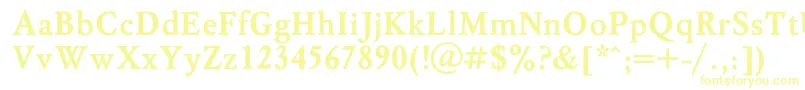 MyslBol Font – Yellow Fonts on White Background