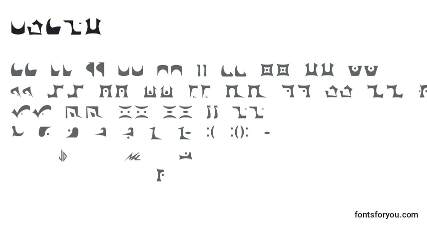 Schriftart Drazi – Alphabet, Zahlen, spezielle Symbole