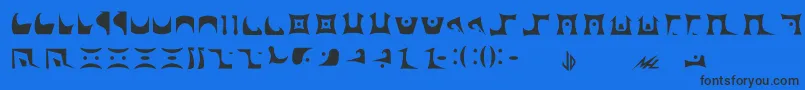 Drazi Font – Black Fonts on Blue Background