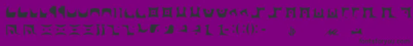 フォントDrazi – 紫の背景に黒い文字