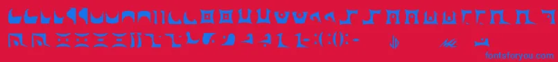 Drazi Font – Blue Fonts on Red Background