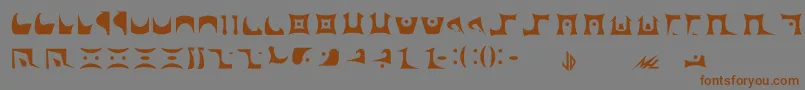 Drazi-Schriftart – Braune Schriften auf grauem Hintergrund