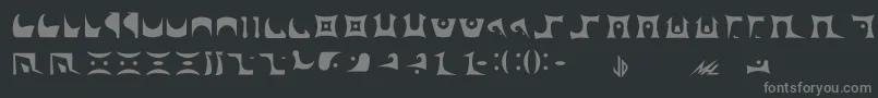 Drazi Font – Gray Fonts on Black Background