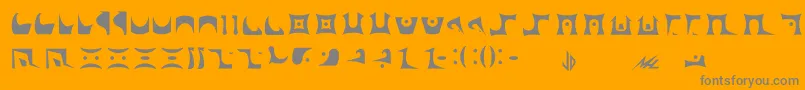 Drazi Font – Gray Fonts on Orange Background