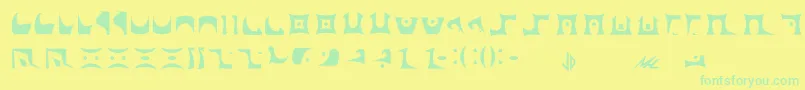 Drazi Font – Green Fonts on Yellow Background