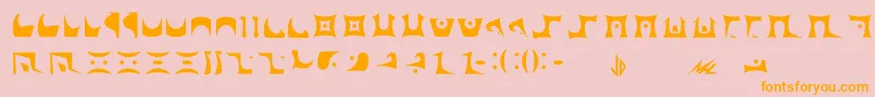 Drazi Font – Orange Fonts on Pink Background