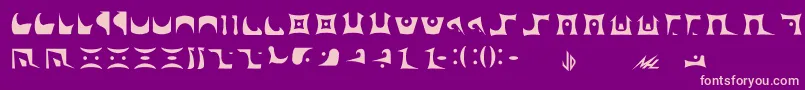 Шрифт Drazi – розовые шрифты на фиолетовом фоне