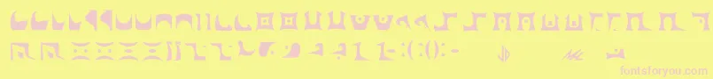 Drazi Font – Pink Fonts on Yellow Background