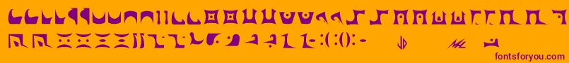 Шрифт Drazi – фиолетовые шрифты на оранжевом фоне