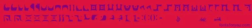 Weitere Informationen zur Drazi-Schriftart Drazi-Schriftart – Violette Schriften auf rotem Hintergrund