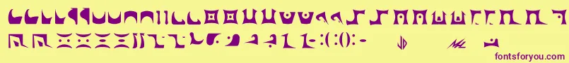 Drazi-fontti – violetit fontit keltaisella taustalla