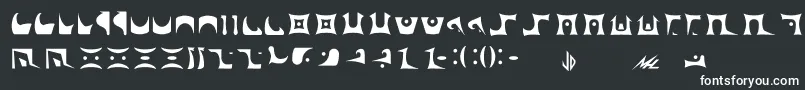 フォントDrazi – 黒い背景に白い文字