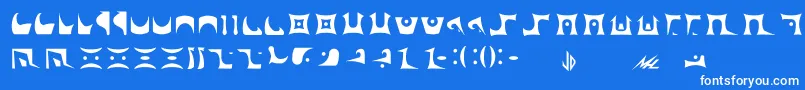 Drazi Font – White Fonts on Blue Background