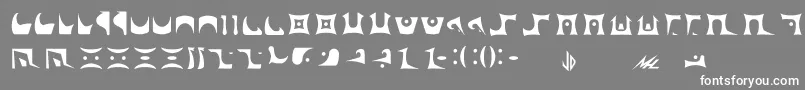 Drazi-Schriftart – Weiße Schriften auf grauem Hintergrund