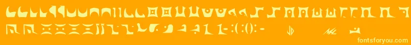 Drazi Font – Yellow Fonts on Orange Background
