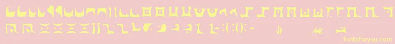 Drazi Font – Yellow Fonts on Pink Background