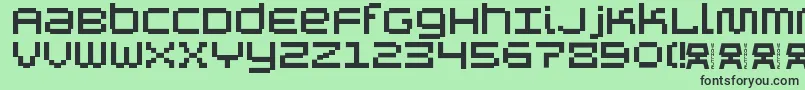 fuente AutricheAlt – Fuentes Negras Sobre Fondo Verde