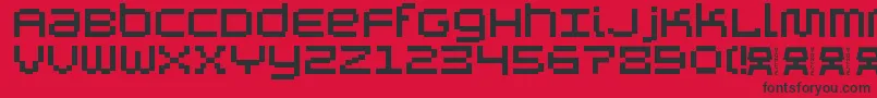 AutricheAlt Font – Black Fonts on Red Background
