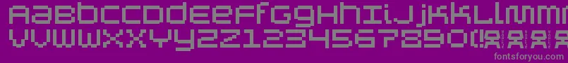 AutricheAlt-Schriftart – Graue Schriften auf violettem Hintergrund