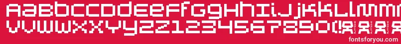 AutricheAlt Font – White Fonts on Red Background