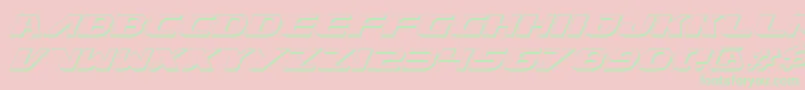 XcelsionShadowItalic Font – Green Fonts on Pink Background