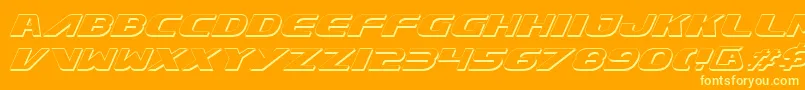 XcelsionShadowItalic Font – Yellow Fonts on Orange Background