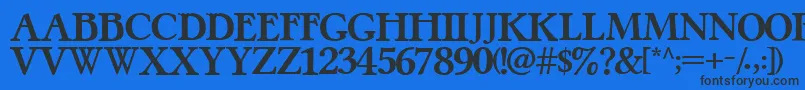 フォントPretzelRegular – 黒い文字の青い背景