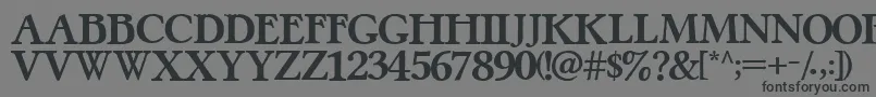 Шрифт PretzelRegular – чёрные шрифты на сером фоне