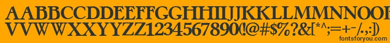 PretzelRegular Font – Black Fonts on Orange Background