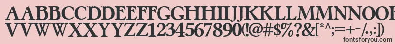 PretzelRegular-Schriftart – Schwarze Schriften auf rosa Hintergrund