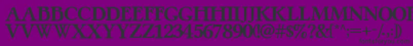 PretzelRegular Font – Black Fonts on Purple Background