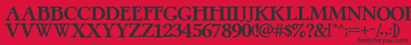 PretzelRegular Font – Black Fonts on Red Background