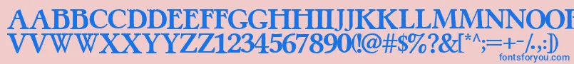 Шрифт PretzelRegular – синие шрифты на розовом фоне