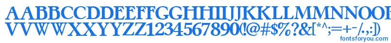 Шрифт PretzelRegular – синие шрифты на белом фоне