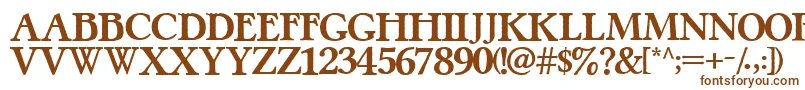 PretzelRegular Font – Brown Fonts on White Background