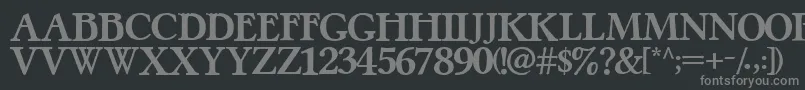 フォントPretzelRegular – 黒い背景に灰色の文字