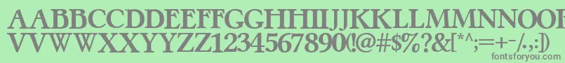 PretzelRegular Font – Gray Fonts on Green Background