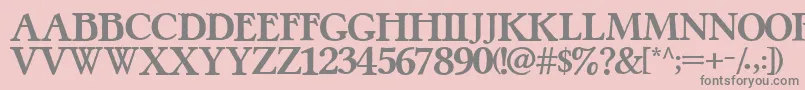 フォントPretzelRegular – ピンクの背景に灰色の文字