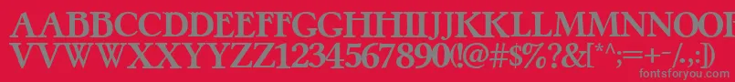PretzelRegular Font – Gray Fonts on Red Background