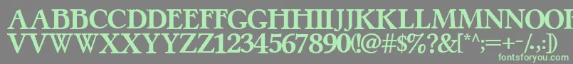 Шрифт PretzelRegular – зелёные шрифты на сером фоне