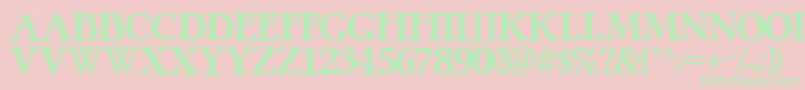 PretzelRegular Font – Green Fonts on Pink Background