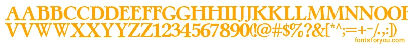 PretzelRegular-Schriftart – Orangefarbene Schriften auf weißem Hintergrund