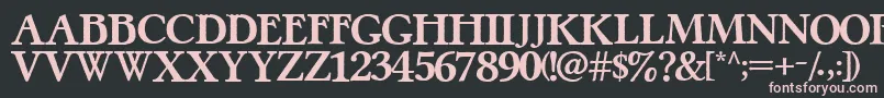 Шрифт PretzelRegular – розовые шрифты на чёрном фоне
