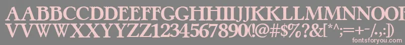 PretzelRegular-Schriftart – Rosa Schriften auf grauem Hintergrund
