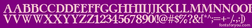PretzelRegular Font – Pink Fonts on Purple Background