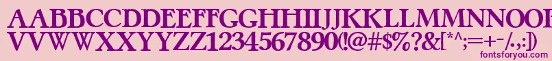 PretzelRegular Font – Purple Fonts on Pink Background
